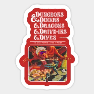 Dungeons & Diners & Dragons & Drive-ins & Dives Sticker